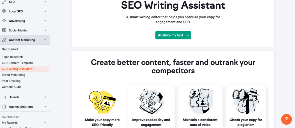 Semrush SEO Writing Assistant - Best Content Writing Tools for SEO