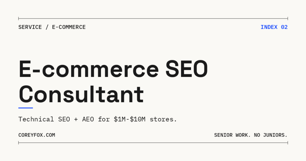 Ecommerce SEO Consultant
