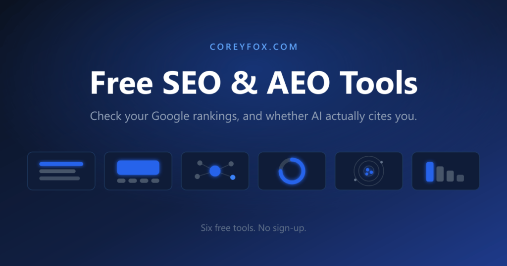 Free SEO and AEO Tools