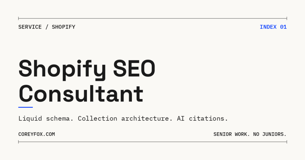 Shopify SEO Consultant